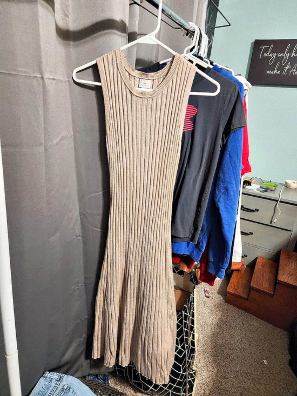 a new day Ribbed Maxi Dress in Brown Size Small Like New